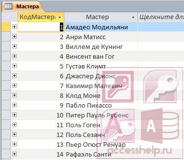 Как сделать базу данных в access пример