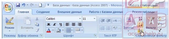 Фильтрация, сортировка и поиск данных в Microsoft Access 