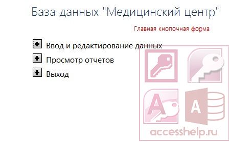 База данных Access Медицинский центр