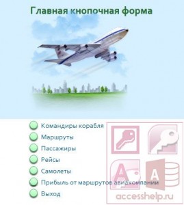 База данных Access Авиалинии