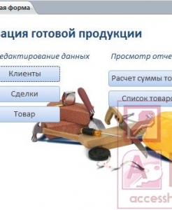 Готовая база данных Access Реализация готовой продукции