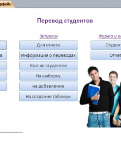 Готовая база данных Access Перевод студентов