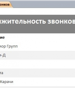 Готовая база данных Access Учет телефонных переговоров