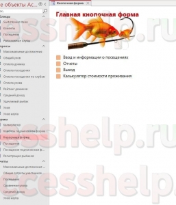 Готовая база данных Access Рыбалка Золотая Рыбка