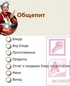 Готовая база данных Access Общепит