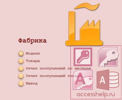 База данных Access Фабрика