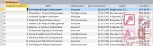 База данных Access Отдел кадров предприятия