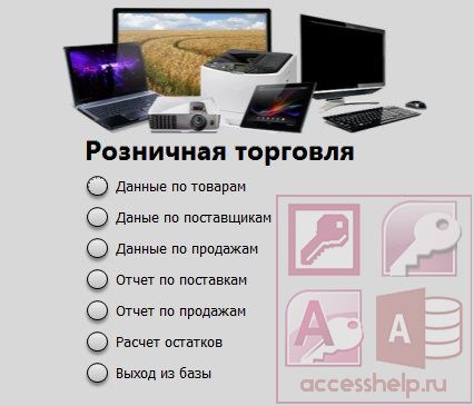 База данных Access Розничная торговля