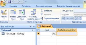 Пошаговое создание таблиц в базе данных Access