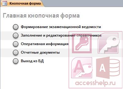 База данных Access Учебный процесс