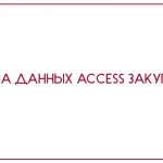 База данных Access Закупки