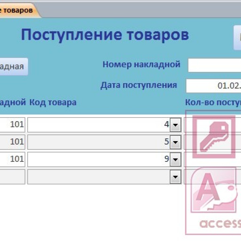 Проект поставка товаров база данных